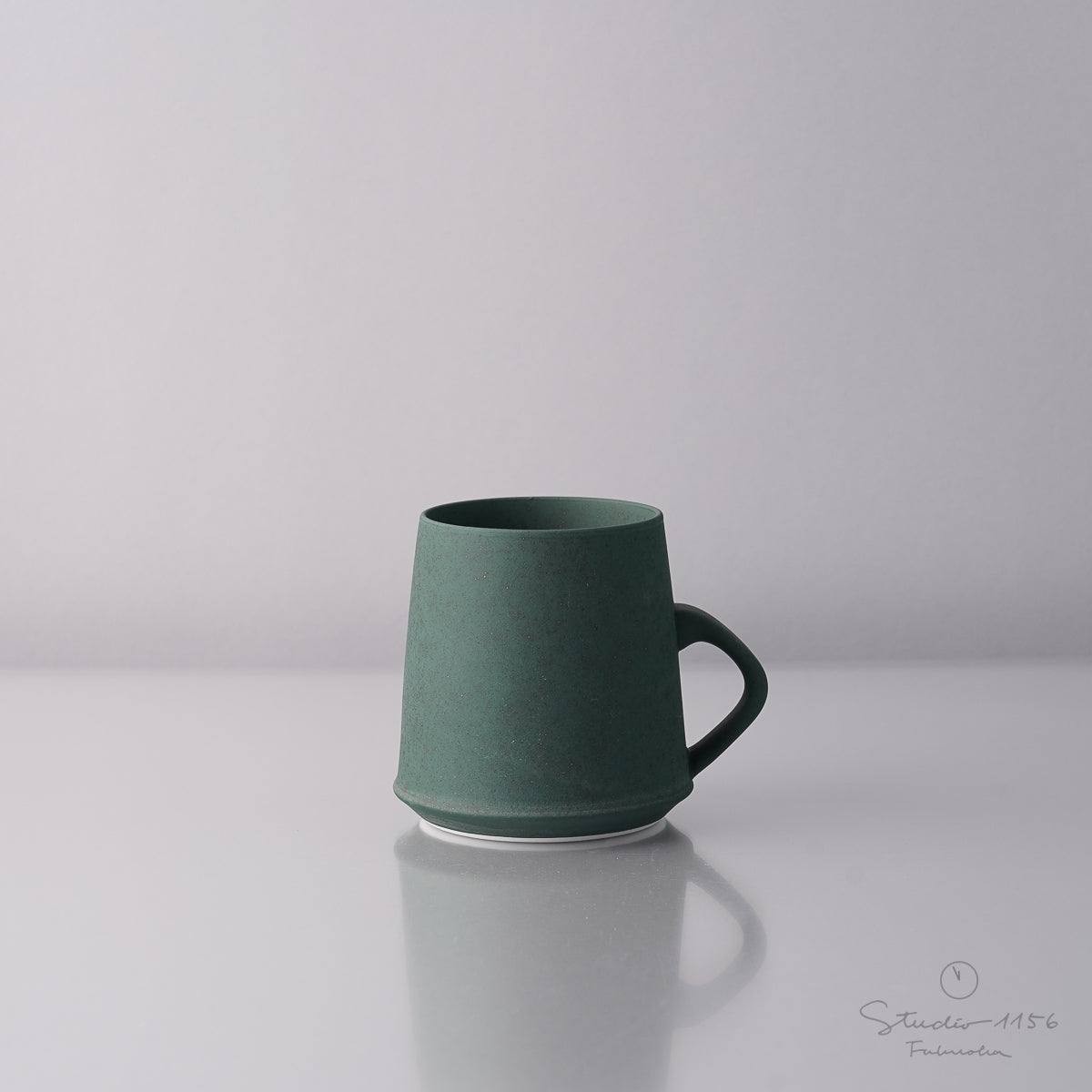 伊万里焼 Rim Mug マグカップ 6.5cm/280ml 緑斑紋 Hataman Studio1156