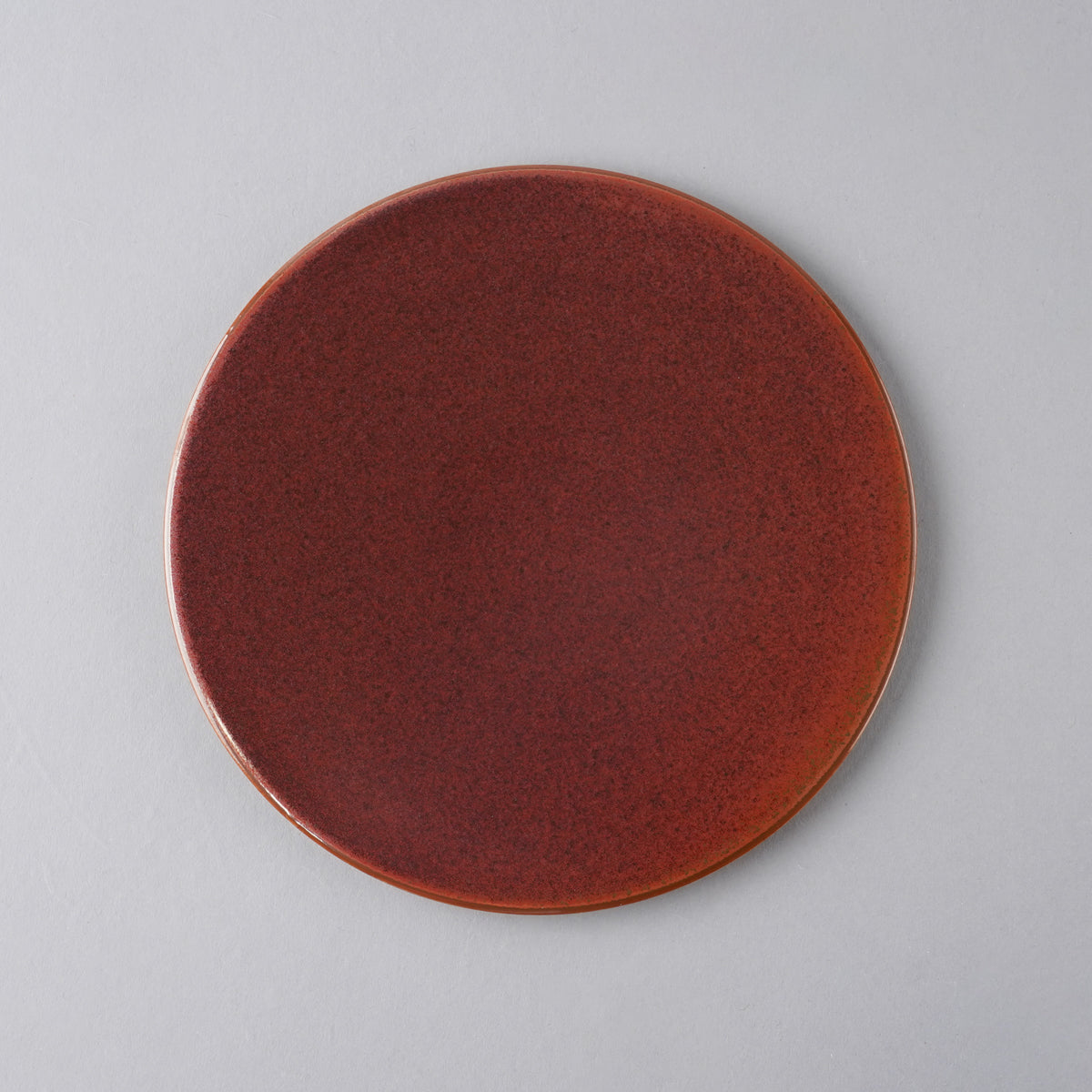 伊万里焼 極フラットプレート(M) 19.5cm 赤鉄 Hataman Studio1156