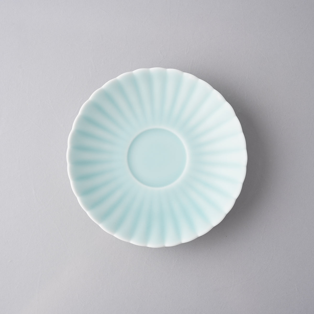 伊万里焼 モイスト青磁 菊割 コーヒーカップソーサー 240ml Hataman Studio1156