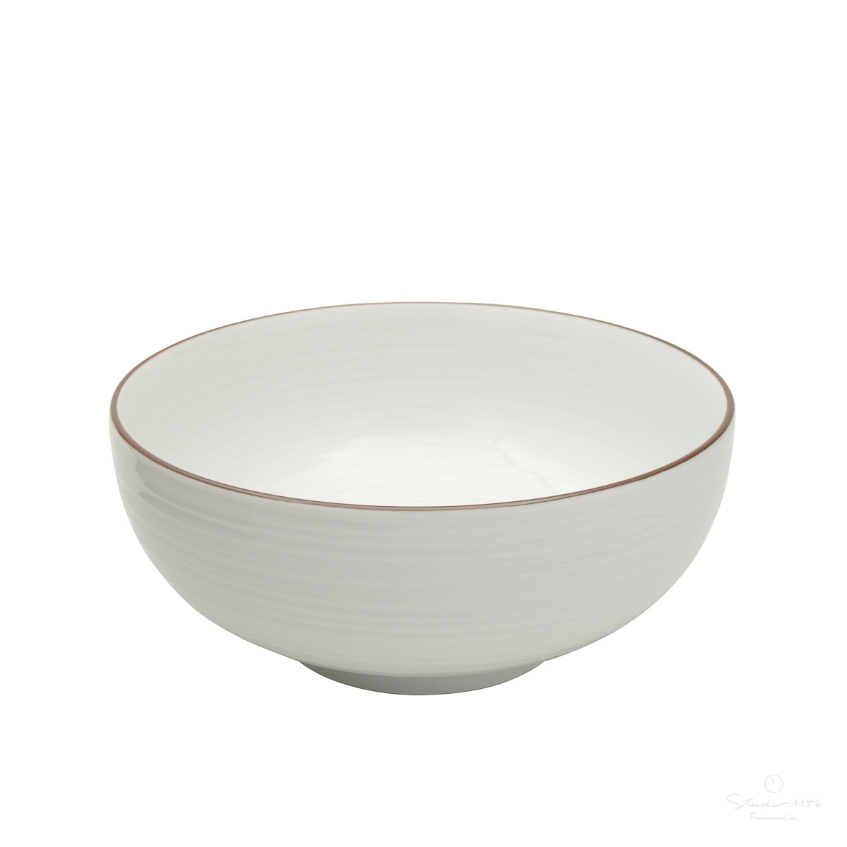 波佐見焼 六寸浅めん丼 麺鉢 18.5cm 白磁千段 Hakusan Studio1156