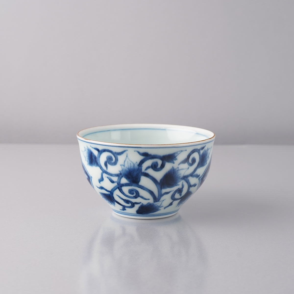 有田焼 古染付 木甲綾目唐草紋 コーヒー碗皿 200ml Housen Studio1156