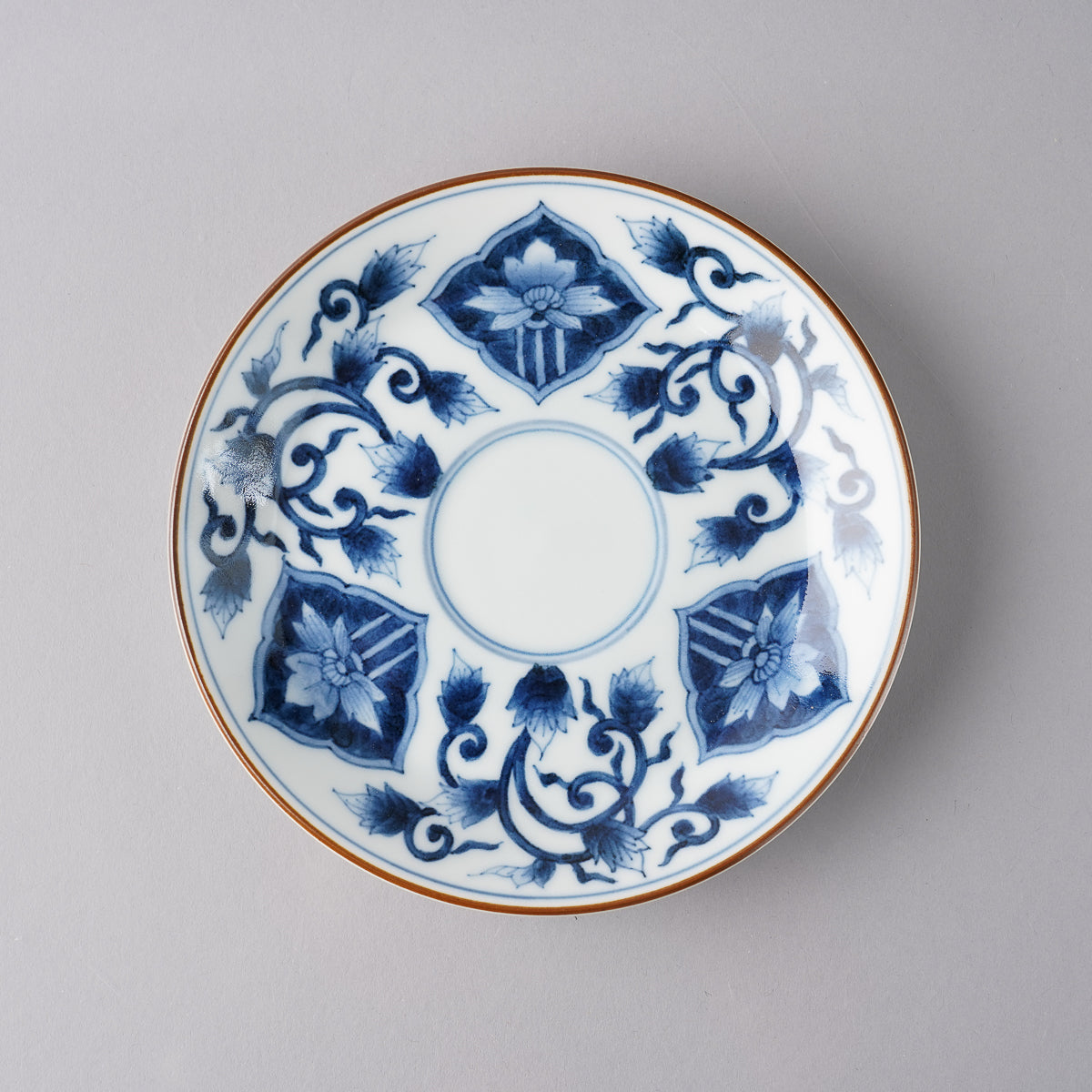 有田焼 古染付 木甲綾目唐草紋 コーヒー碗皿 200ml Housen Studio1156