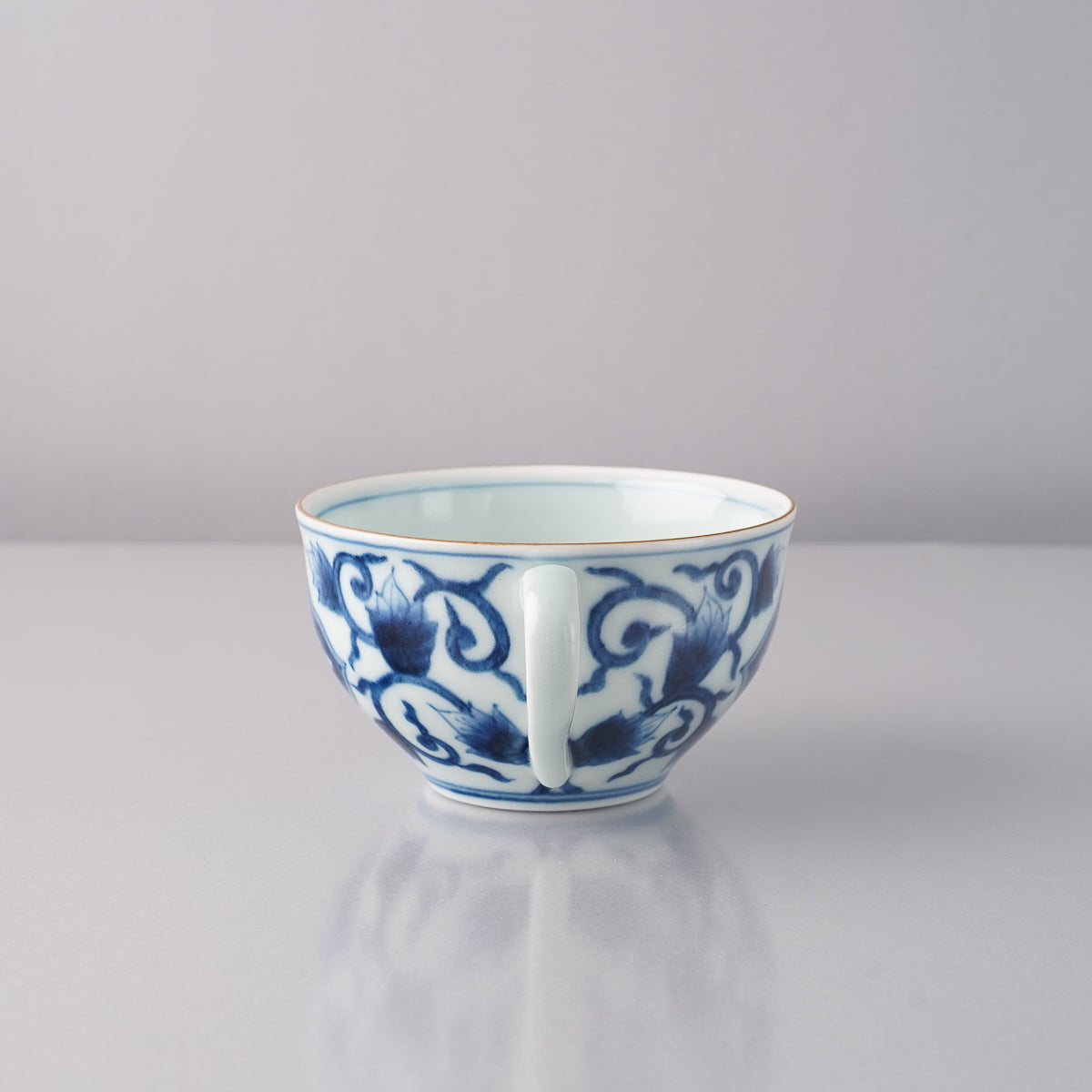 有田焼 古染付 木甲綾目唐草紋 コーヒー碗皿 200ml Housen Studio1156