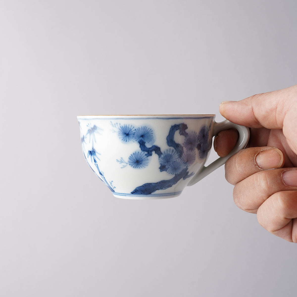 有田焼 古染付 松竹梅紋 コーヒー碗皿 200ml Housen Studio1156