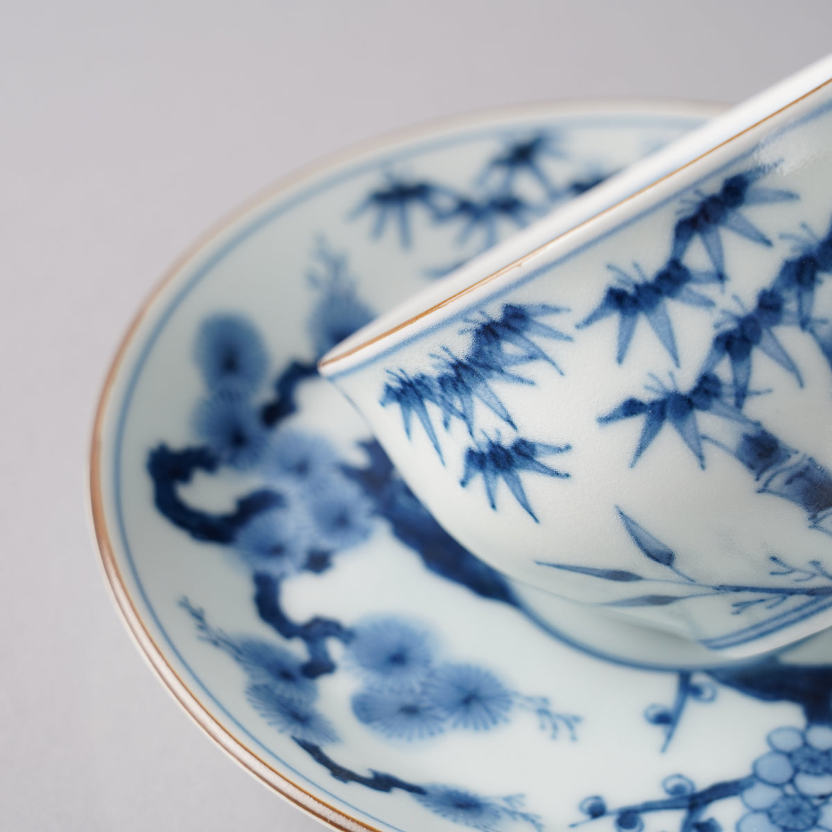 有田焼 古染付 松竹梅紋 コーヒー碗皿 200ml Housen Studio1156