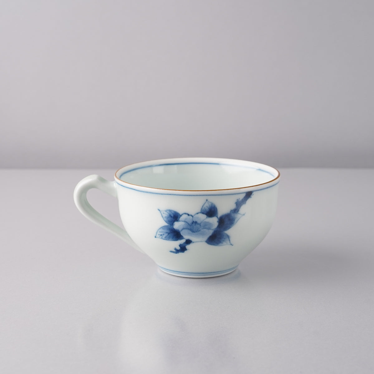 有田焼 古染付 椿紋 コーヒー碗皿 200ml Housen Studio1156