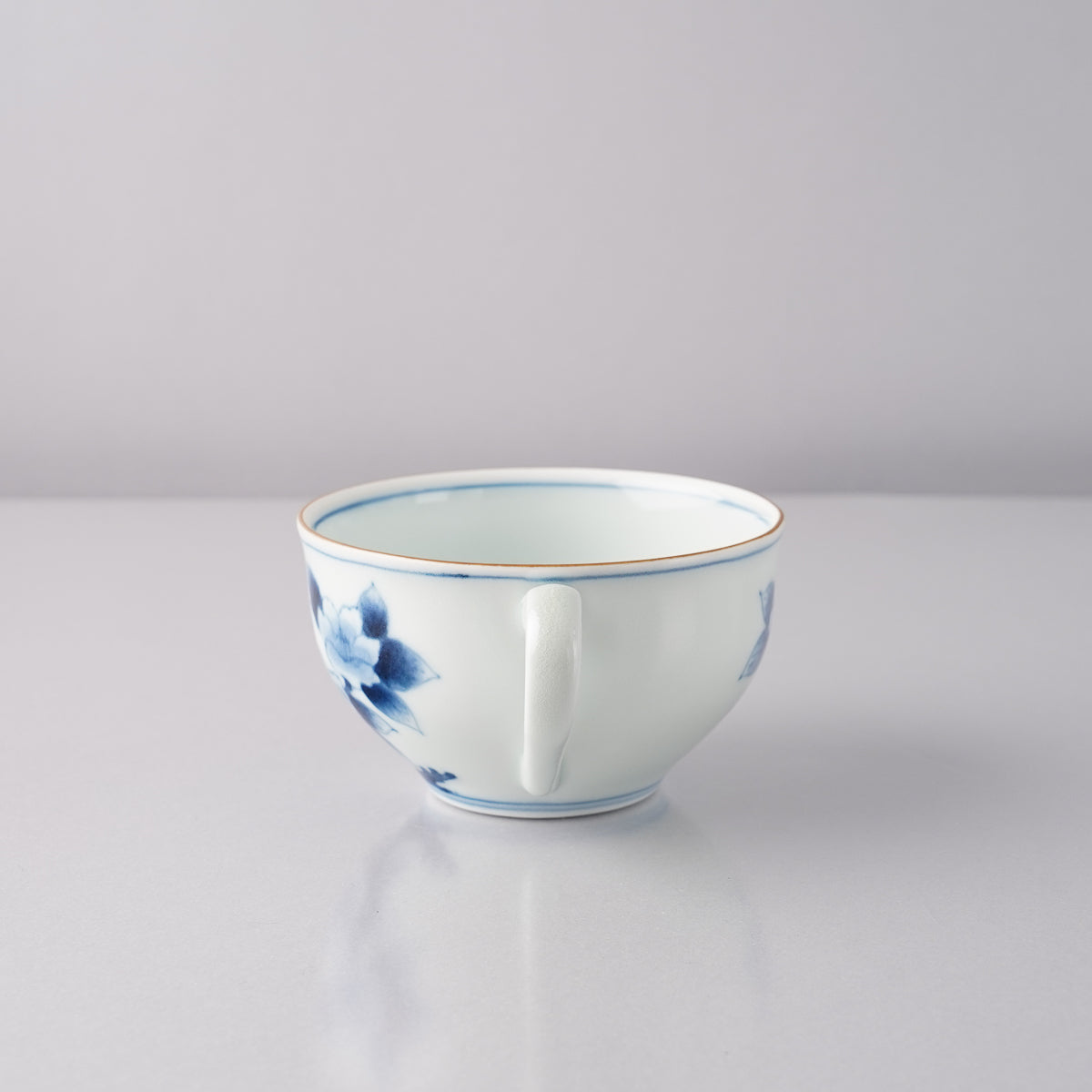 有田焼 古染付 椿紋 コーヒー碗皿 200ml Housen Studio1156