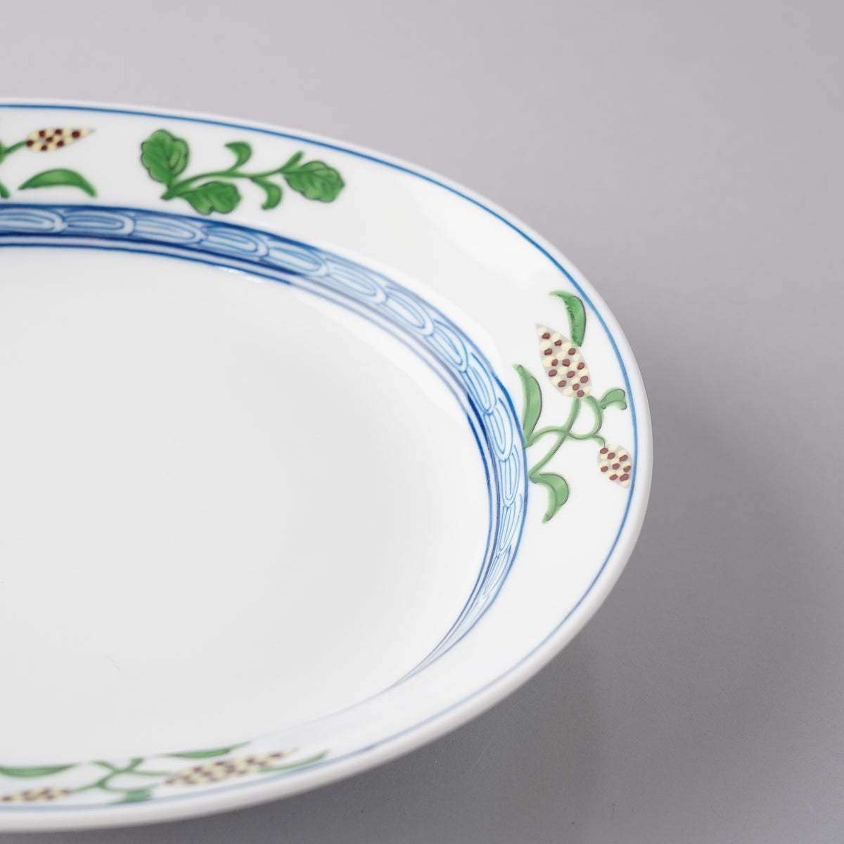 有田焼 麦絵 小判皿 18cm Housen Studio1156