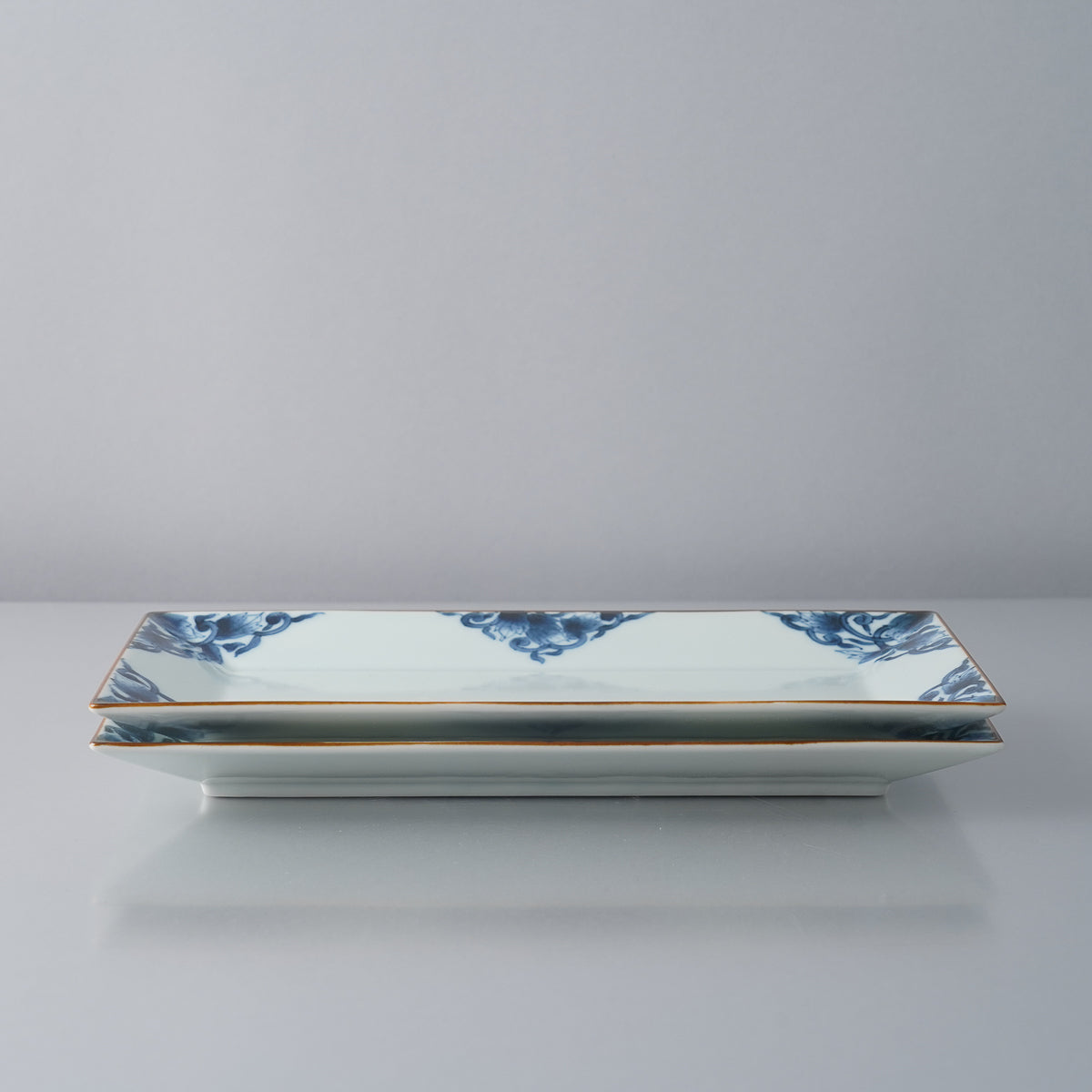 有田焼 染付 古染唐草紋 長角皿(S) 22.5m Housen Studio1156