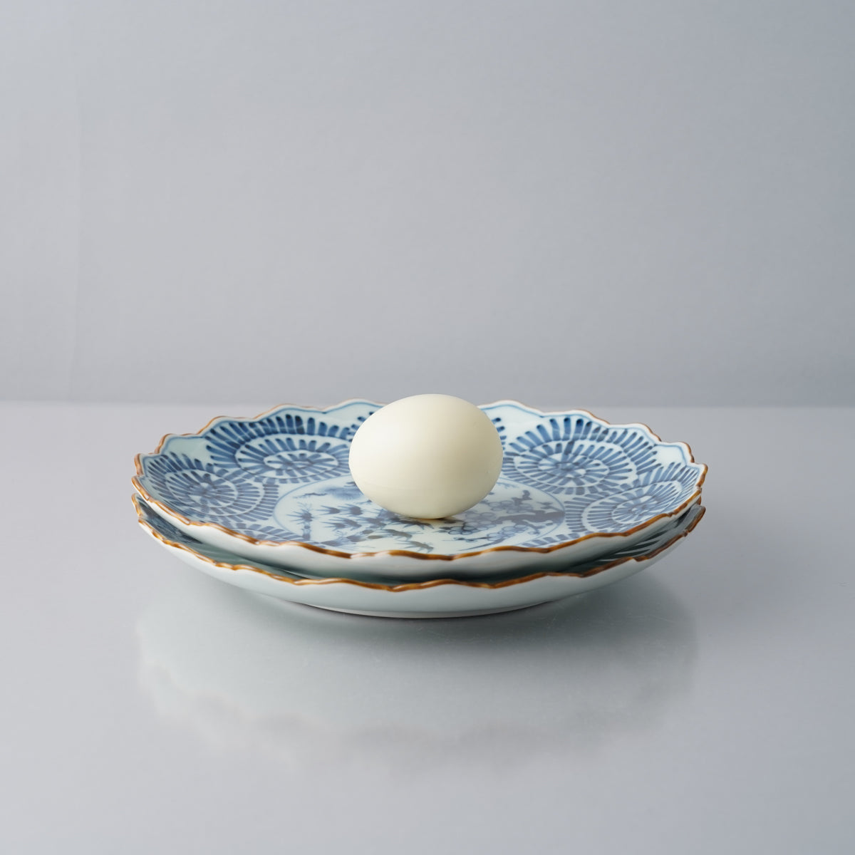 有田焼 渕錆古染付 フォレストプレート 20cm Housen Studio1156