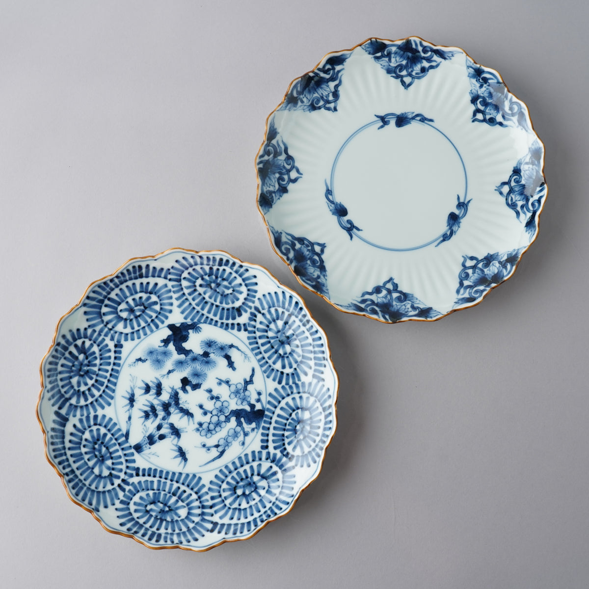 有田焼 渕錆古染付 フォレストプレート 20cm Housen Studio1156