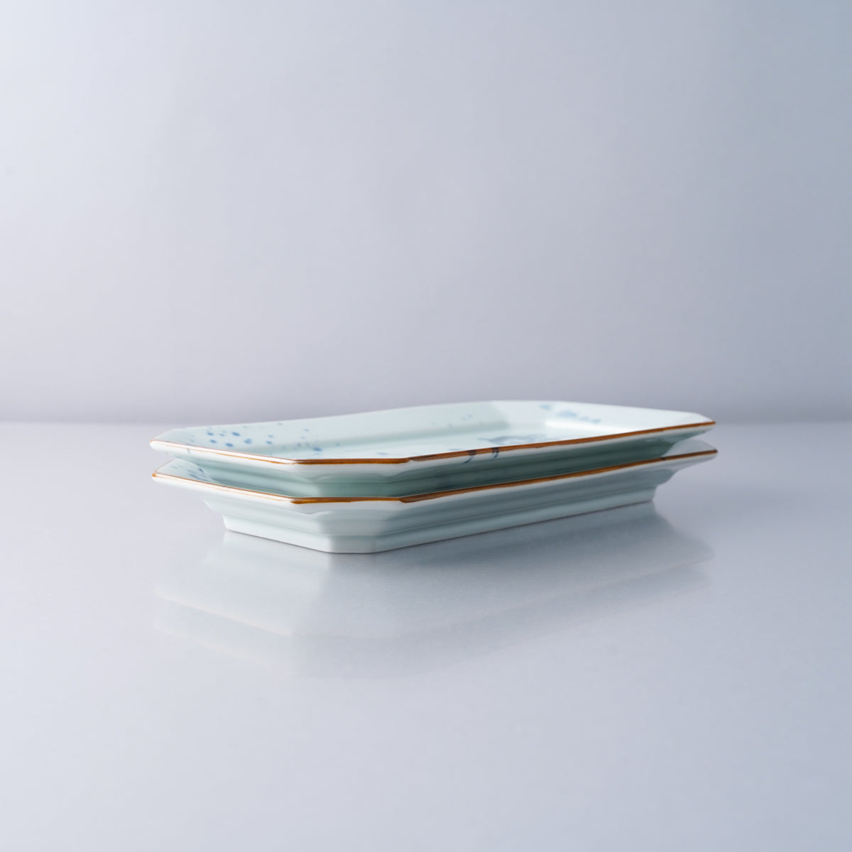 有田焼 隅切長角皿 丸紋唐草 21.5cm Housen Studio1156