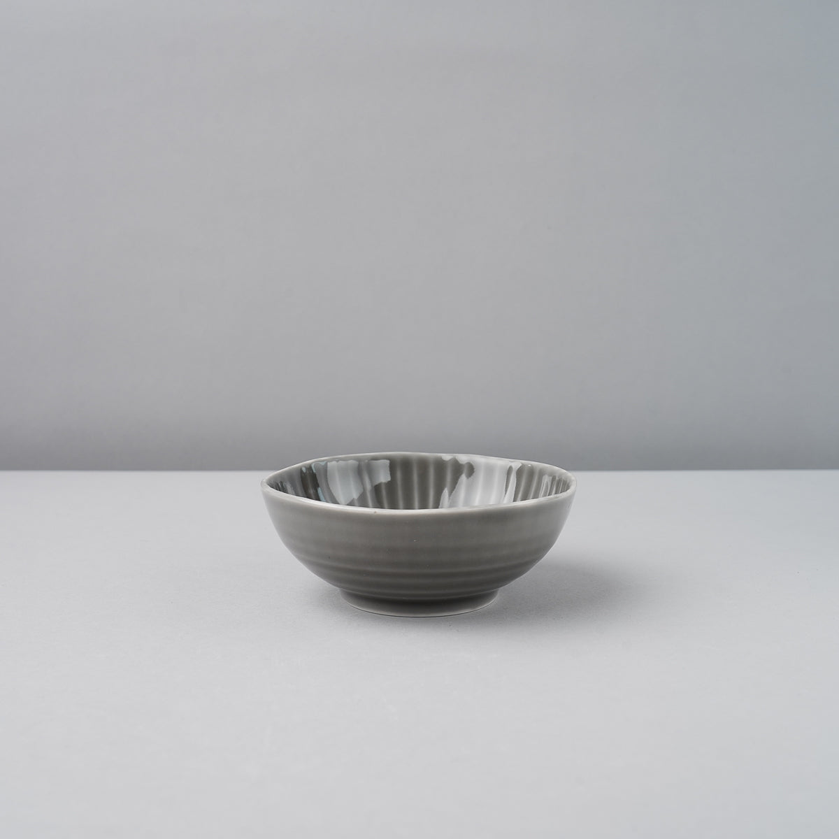 波佐見焼 Shinogi しのぎ 小鉢 10cm グレー Ichiryu Studio1156