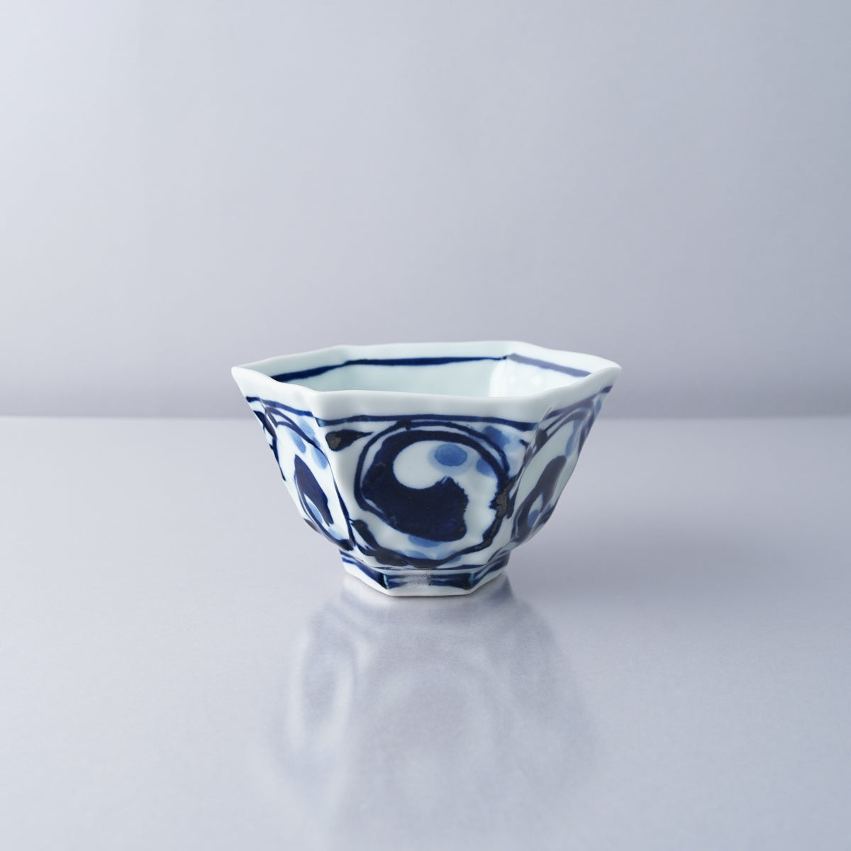 波佐見焼 六角小鉢 10cm 唐草 Kogyoku Studio1156