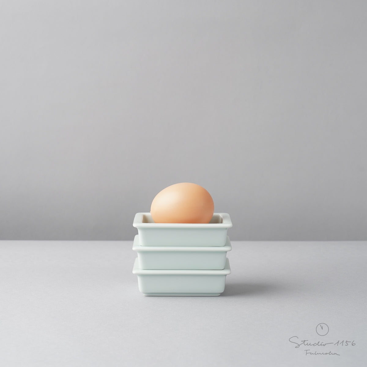 波佐見焼 染付 高山寺 笹兎 円渕長角小付 8cm Korin Studio1156