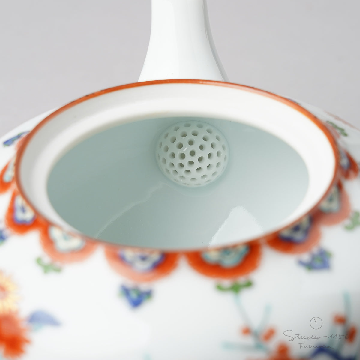 有田焼 色絵梅菊紋 急須と湯呑み Kisen Studio1156