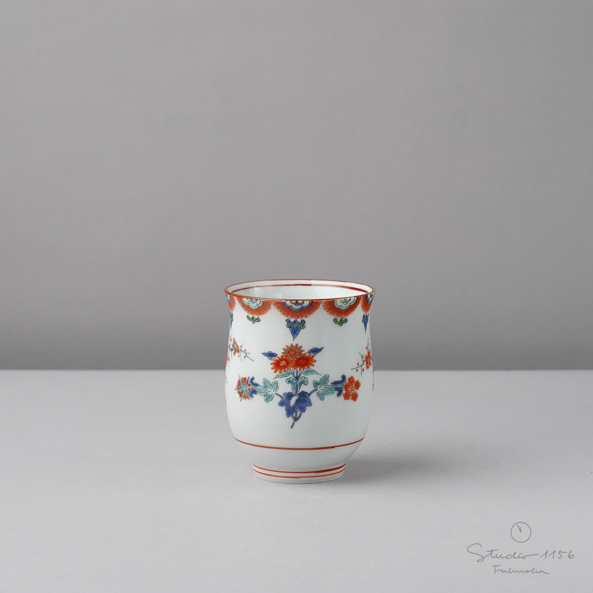 有田焼 色絵梅菊紋 急須と湯呑み Kisen Studio1156