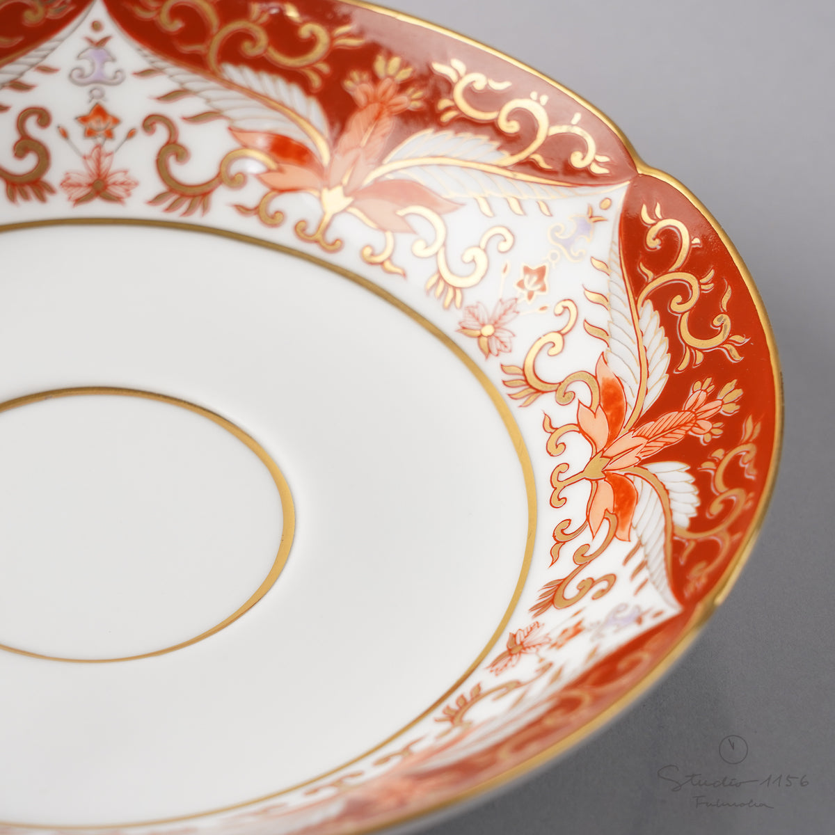 有田焼 赤濃金彩唐草 コーヒー碗皿 カップ&ソーサー 180ml Kisen Studio1156