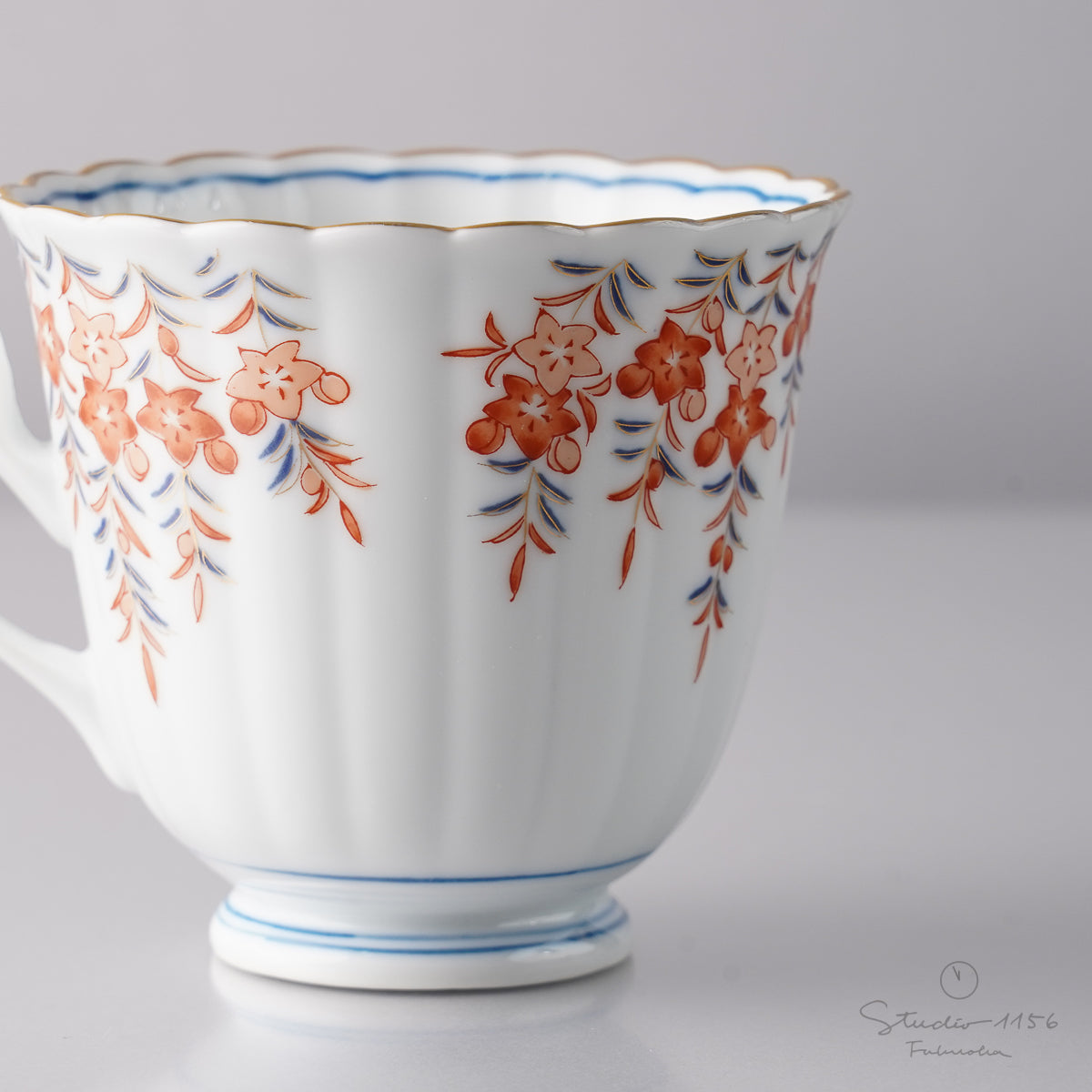 有田焼 君子紋 コーヒー碗皿 カップ&ソーサー 180ml Kisen Studio1156