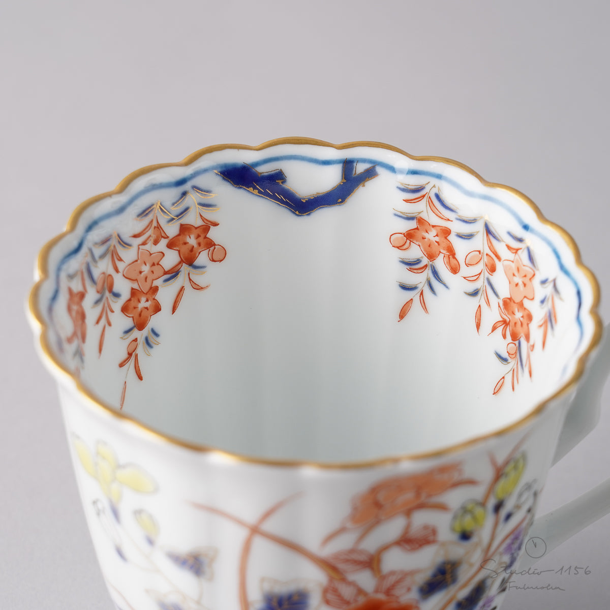 有田焼 君子紋 コーヒー碗皿 カップ&ソーサー 180ml Kisen Studio1156