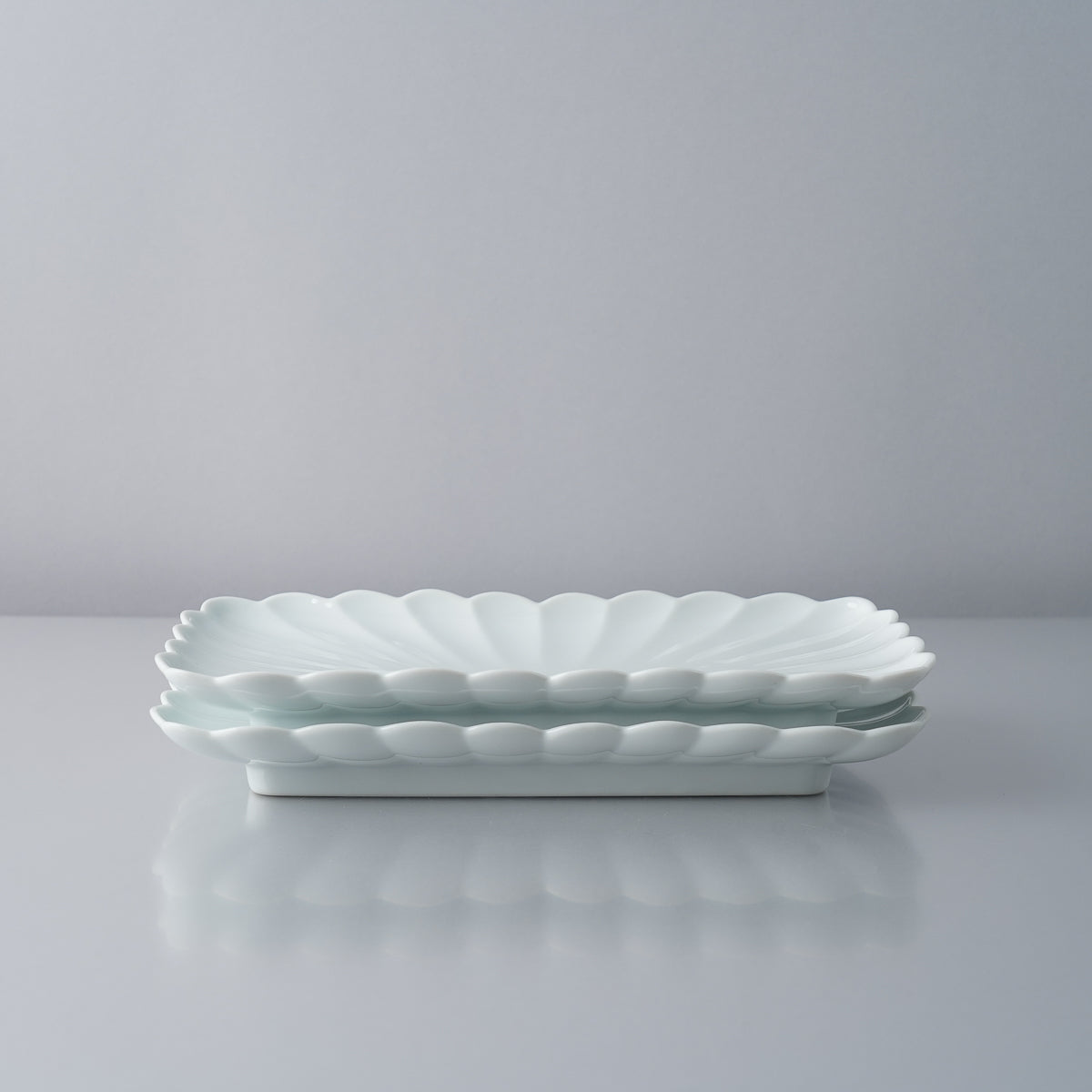 有田焼 白磁 菊割 焼物皿 22cm Kisen Studio1156