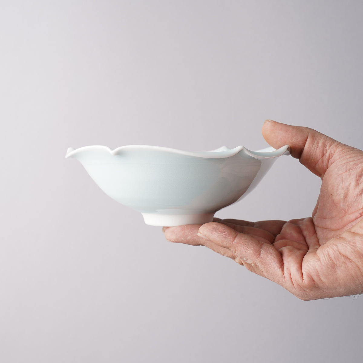 波佐見焼 青白磁 桔梗渕 小鉢 16.5cm Koushun Studio1156