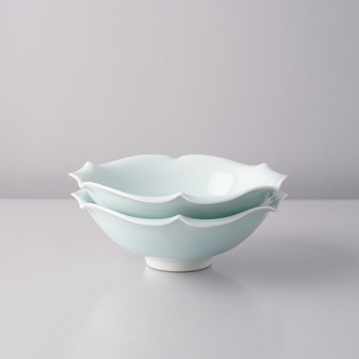 波佐見焼 青白磁 桔梗渕 小鉢 16.5cm Koushun Studio1156