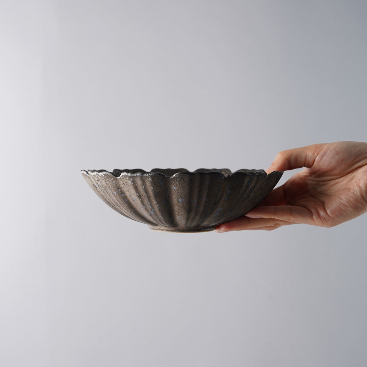 美濃焼 溶岩流 輪花向付 17cm Mino-ware Studio1156