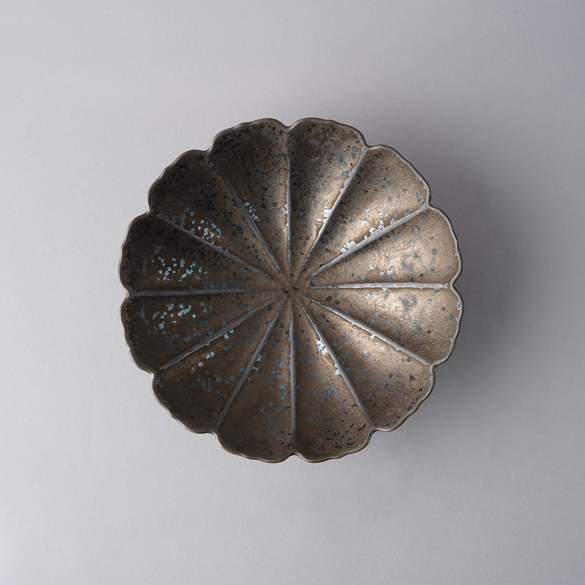 美濃焼 溶岩流 輪花向付 17cm Mino-ware Studio1156