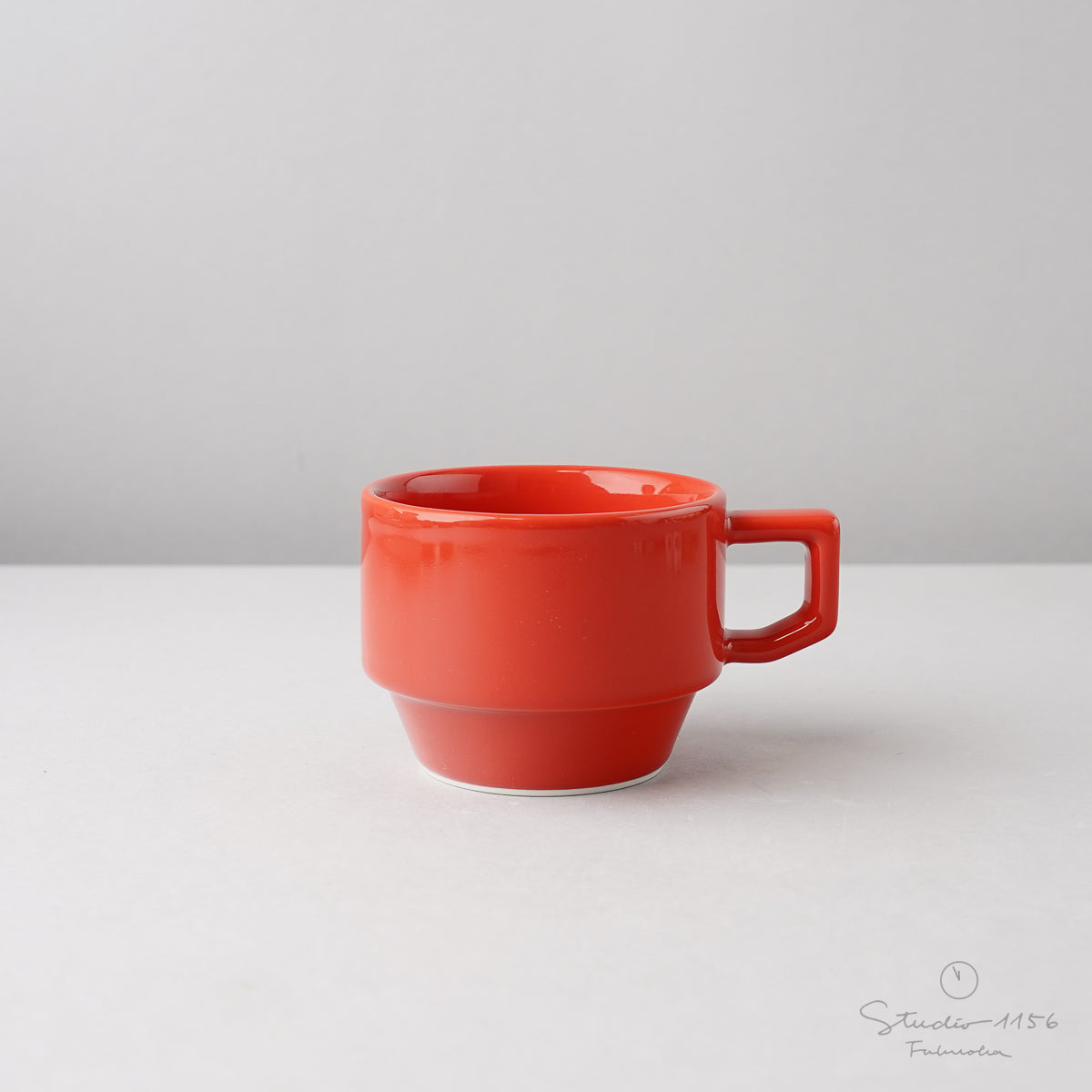 波佐見焼 SEASON 01 ブロックマグ 8.5cm/220ml レッド Maruhiro Studio1156