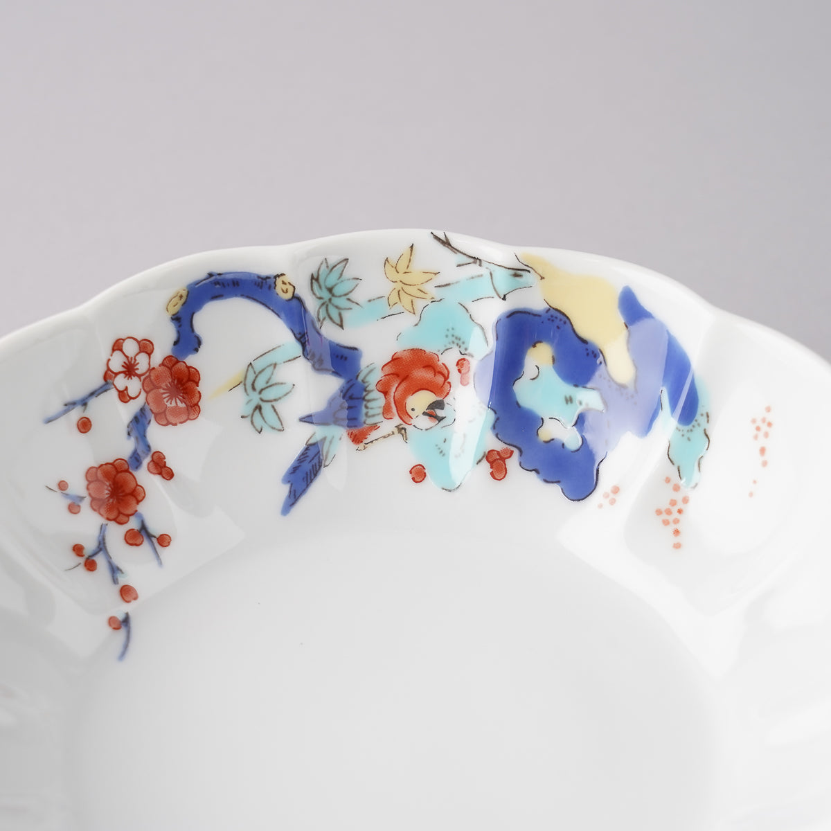 波佐見焼 BARBAR 色絵 菊型鉢(中) 13cm Maruhiro Studio1156