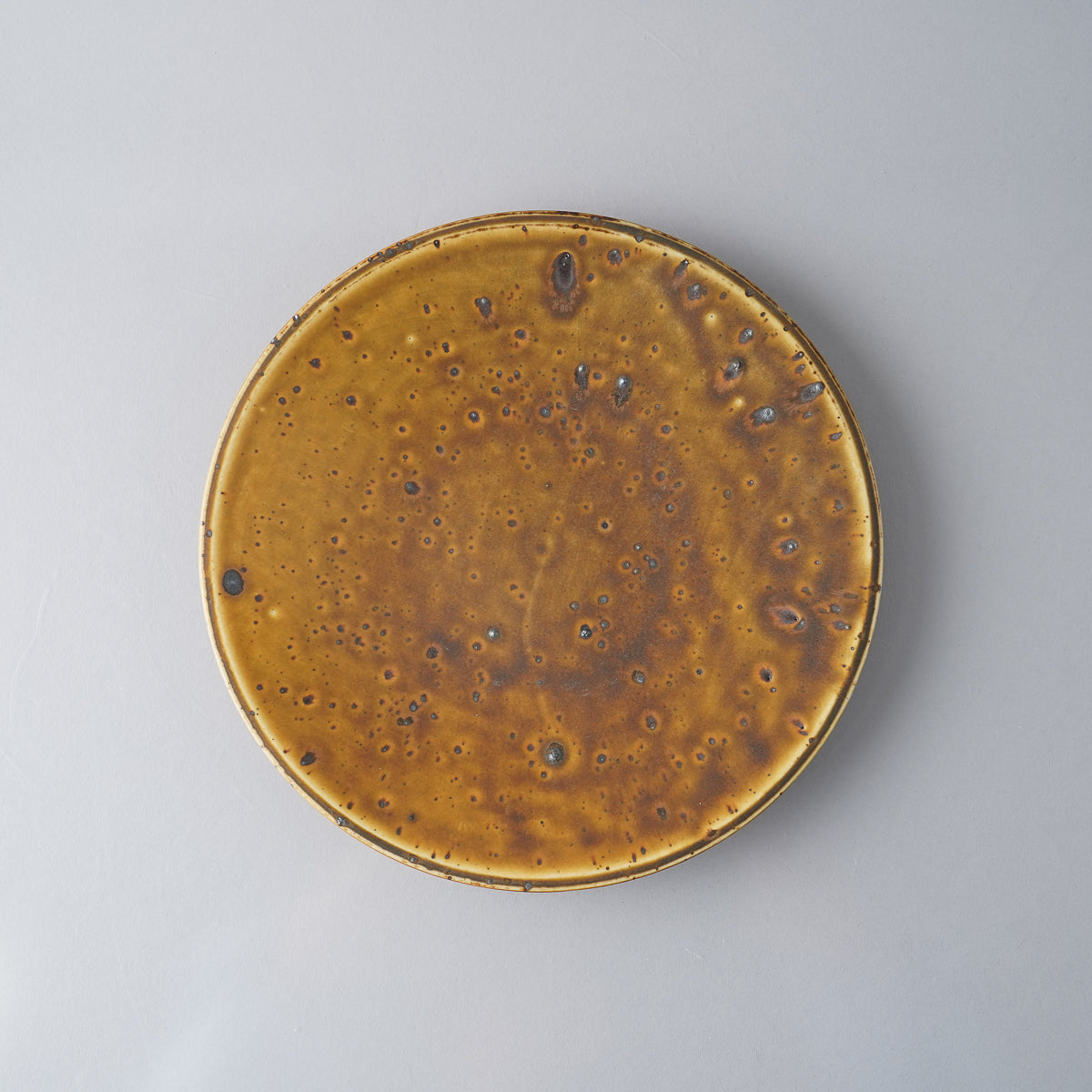 美濃焼 鉄華 ラウンドプレート(M) 21cm 禾 Mino-ware Studio1156