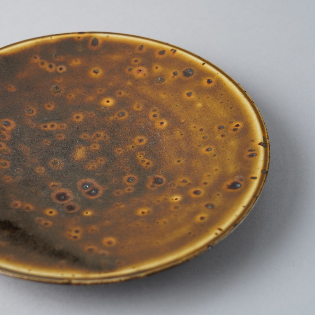 美濃焼 鉄華 ラウンドプレート(M) 21cm Mino-ware Studio1156