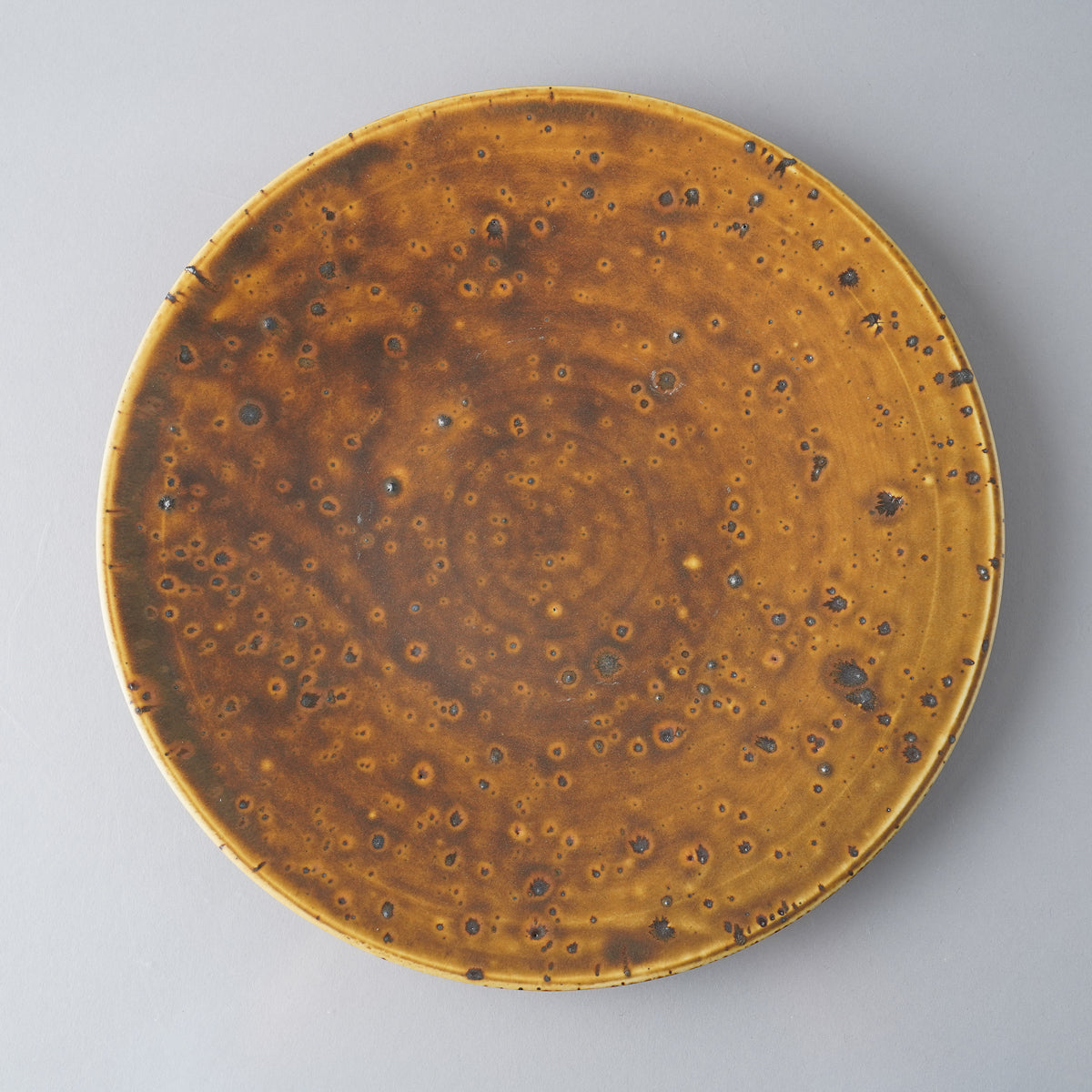 美濃焼 鉄華 ラウンドプレート(L) 25cm 禾 Mino-ware Studio1156