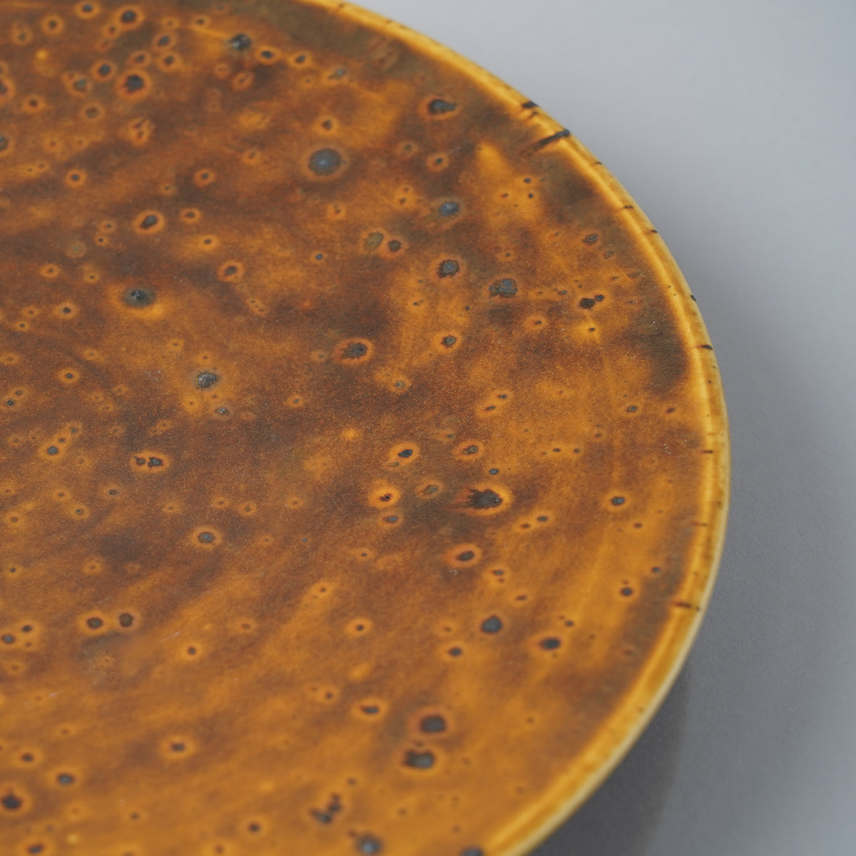 美濃焼 鉄華 ラウンドプレート(L) 25cm Mino-ware Studio1156