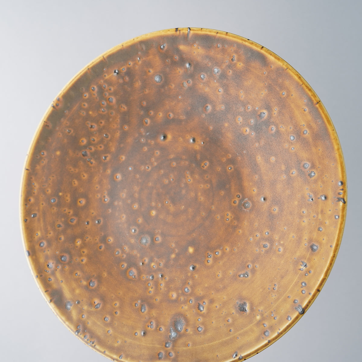 美濃焼 鉄華 ラウンドプレート(L) 25cm Mino-ware Studio1156