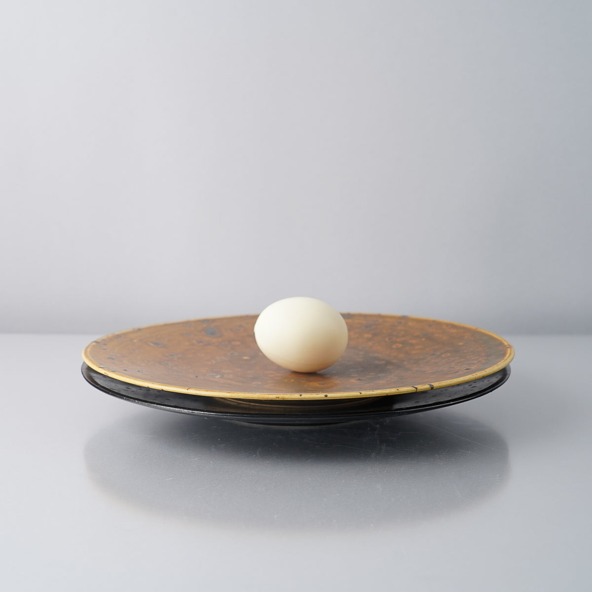 美濃焼 鉄華 ラウンドプレート(L) 25cm Mino-ware Studio1156