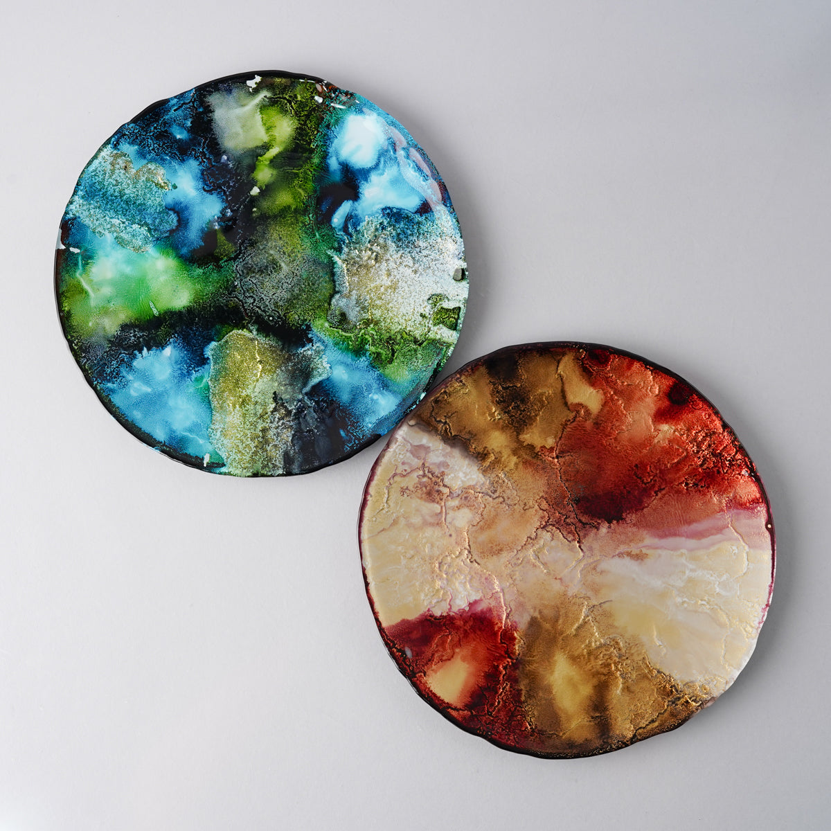 ガラス食器 エレメント プレート 22cm M.STYLE Studio1156