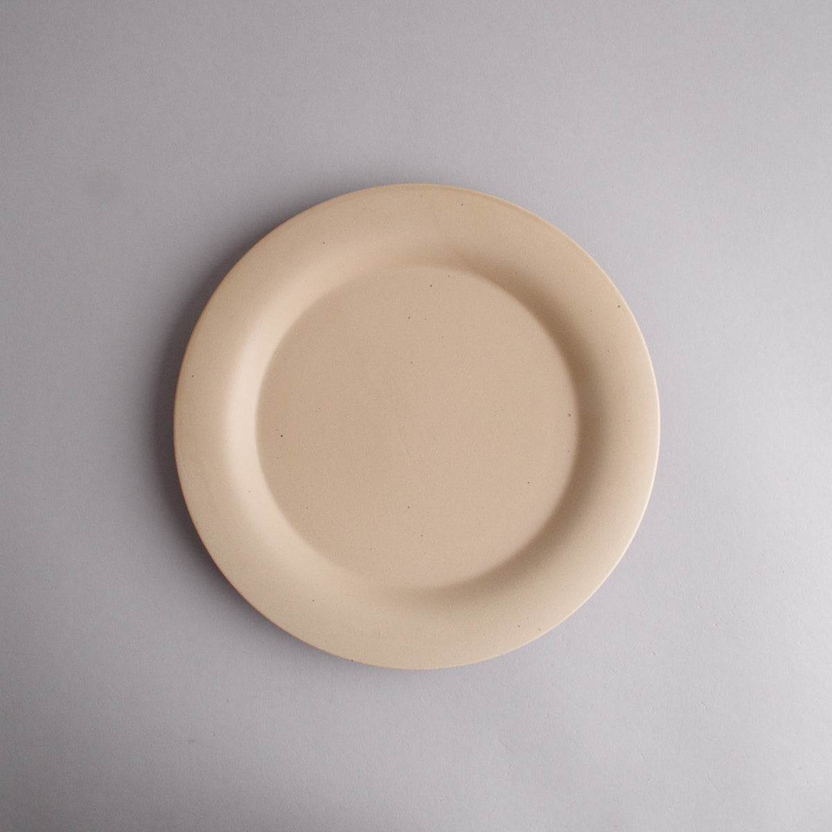波佐見焼 JIYUシリーズ リムプレート(L) 23cm 亜麻(あま) nucca Studio1156