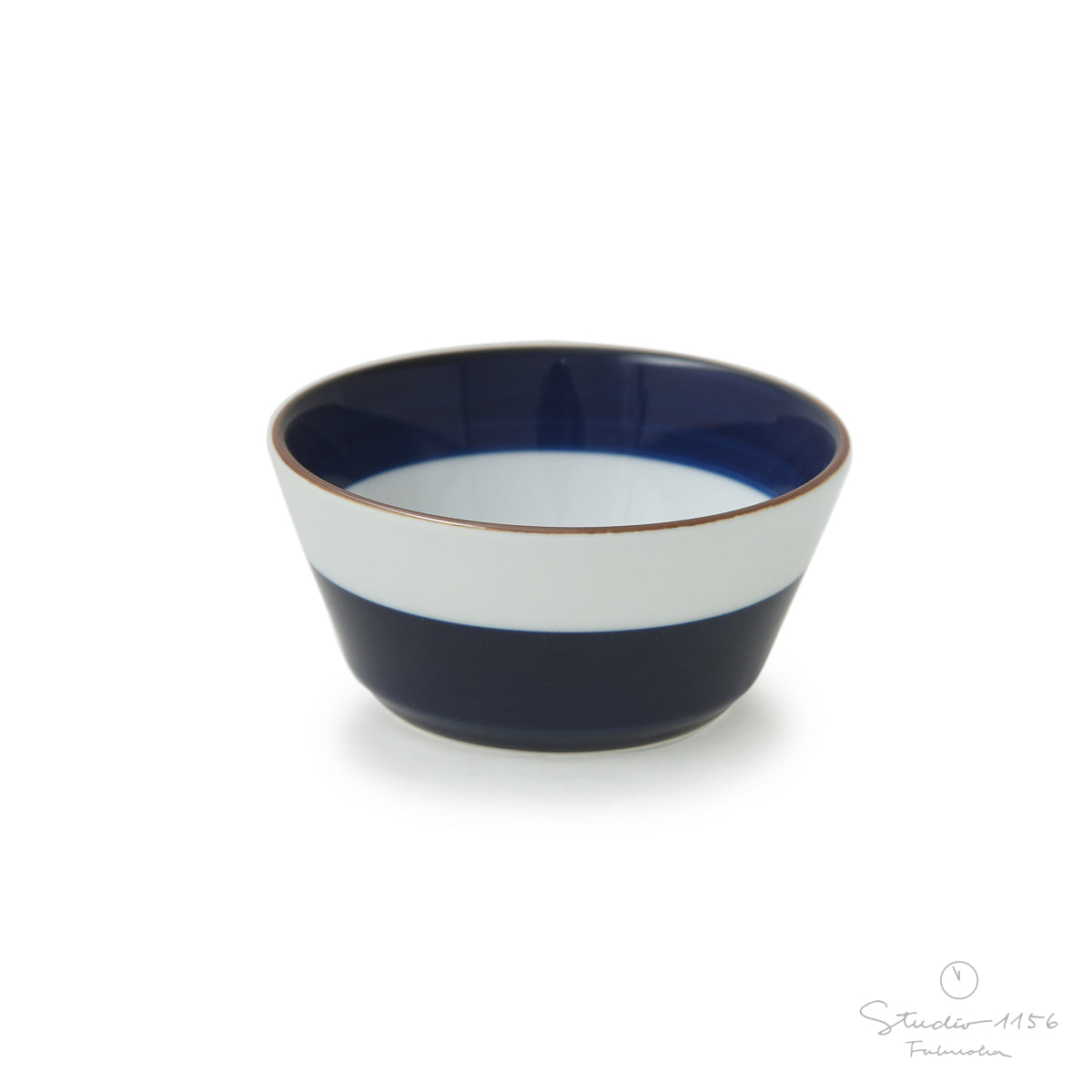 波佐見焼 ボーダーボーダー ボウルM 9.5cm 太1-下 natural69 Studio1156