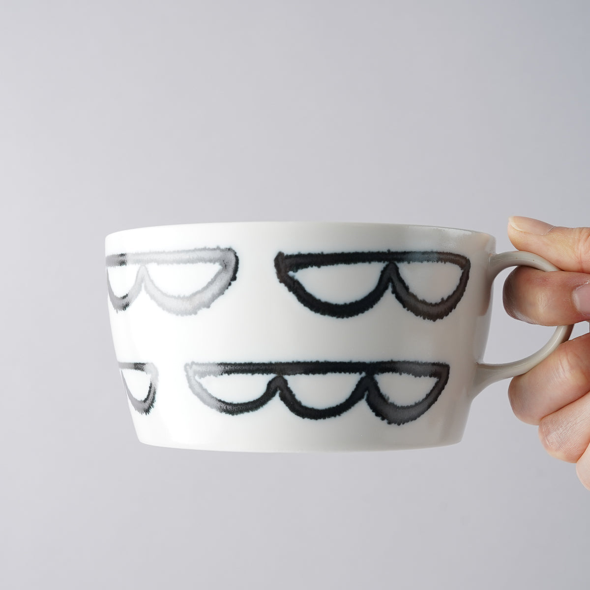 波佐見焼 スチールライン スープカップ 430ml natural69 Studio1156