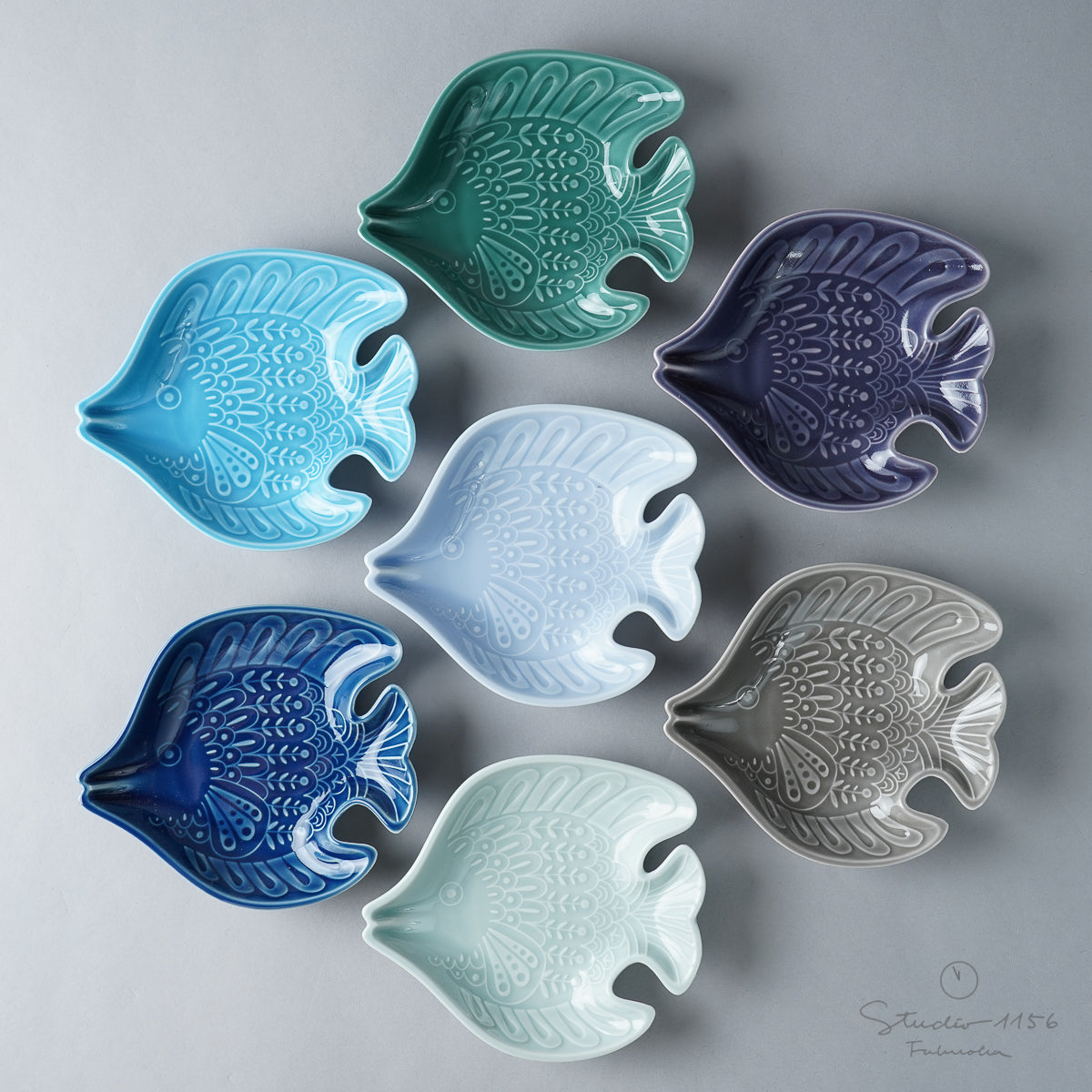 波佐見焼 アールシーボリ チョウチョウウオ科 小皿 12cm natural69 Studio1156