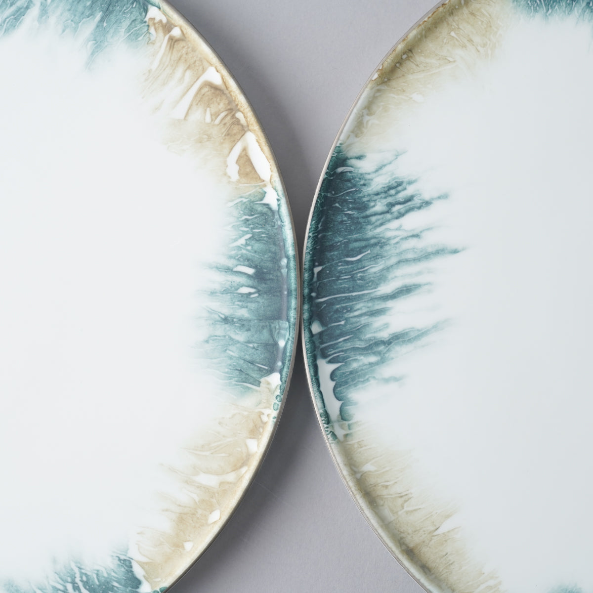 有田焼 石目垂込マット frameプレート 26cm Riso Studio1156