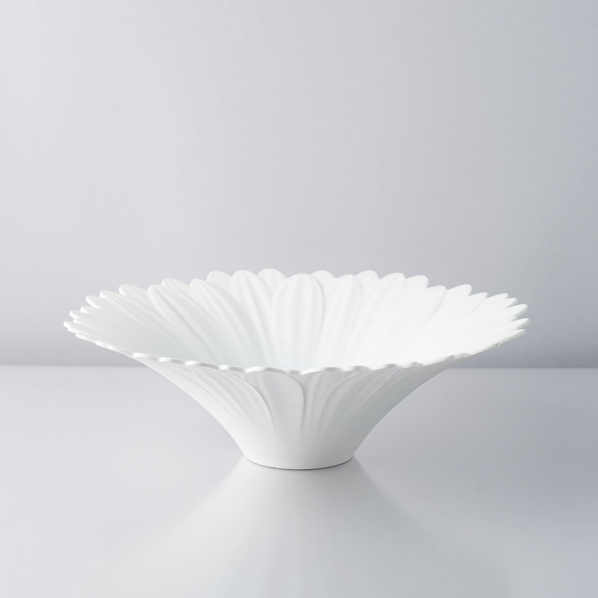 有田焼 白マット ガーベラ ボウル 26cm Riso Studio1156