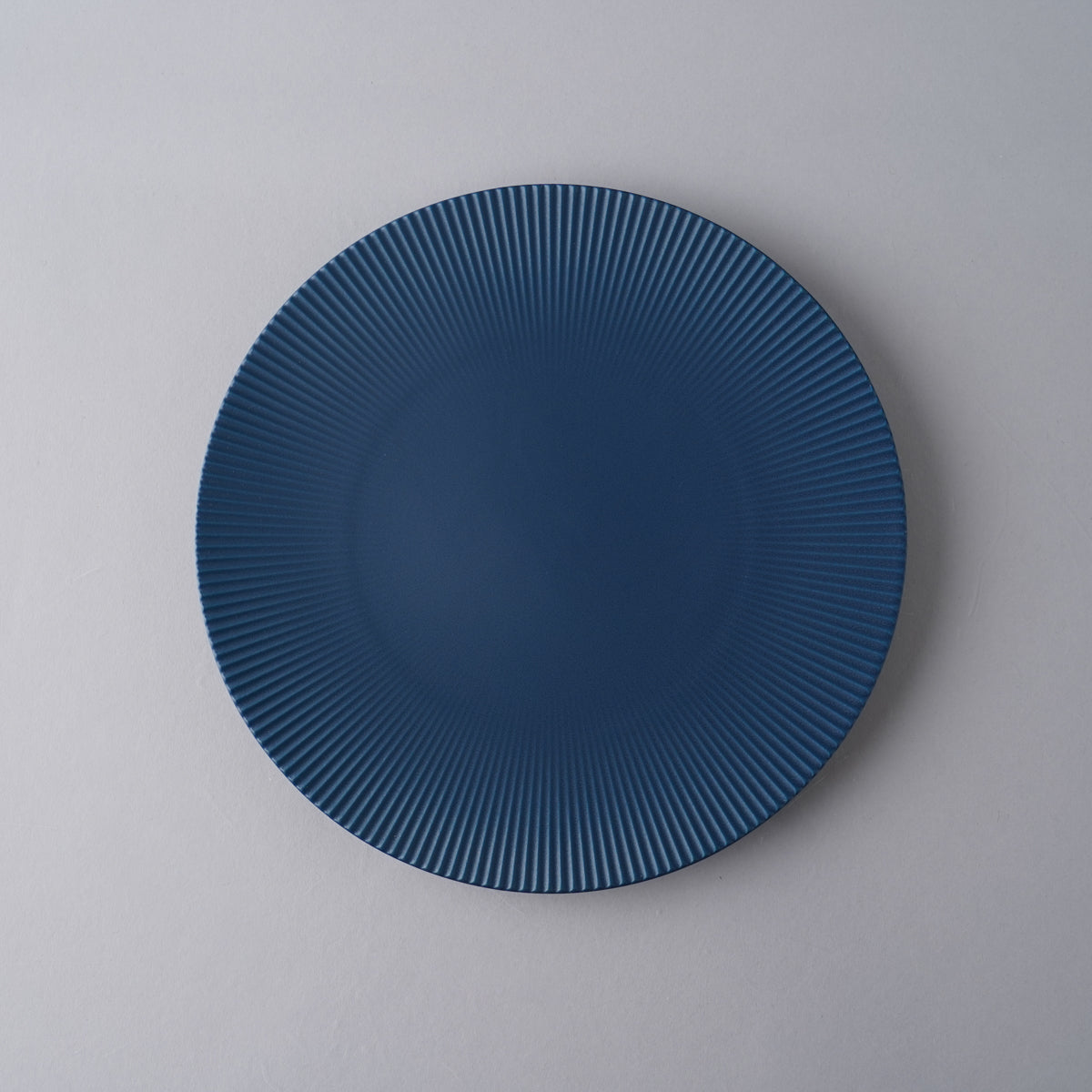 有田焼 ルリマット 鎬丸皿 プレート 20.5cm Riso Studio1156