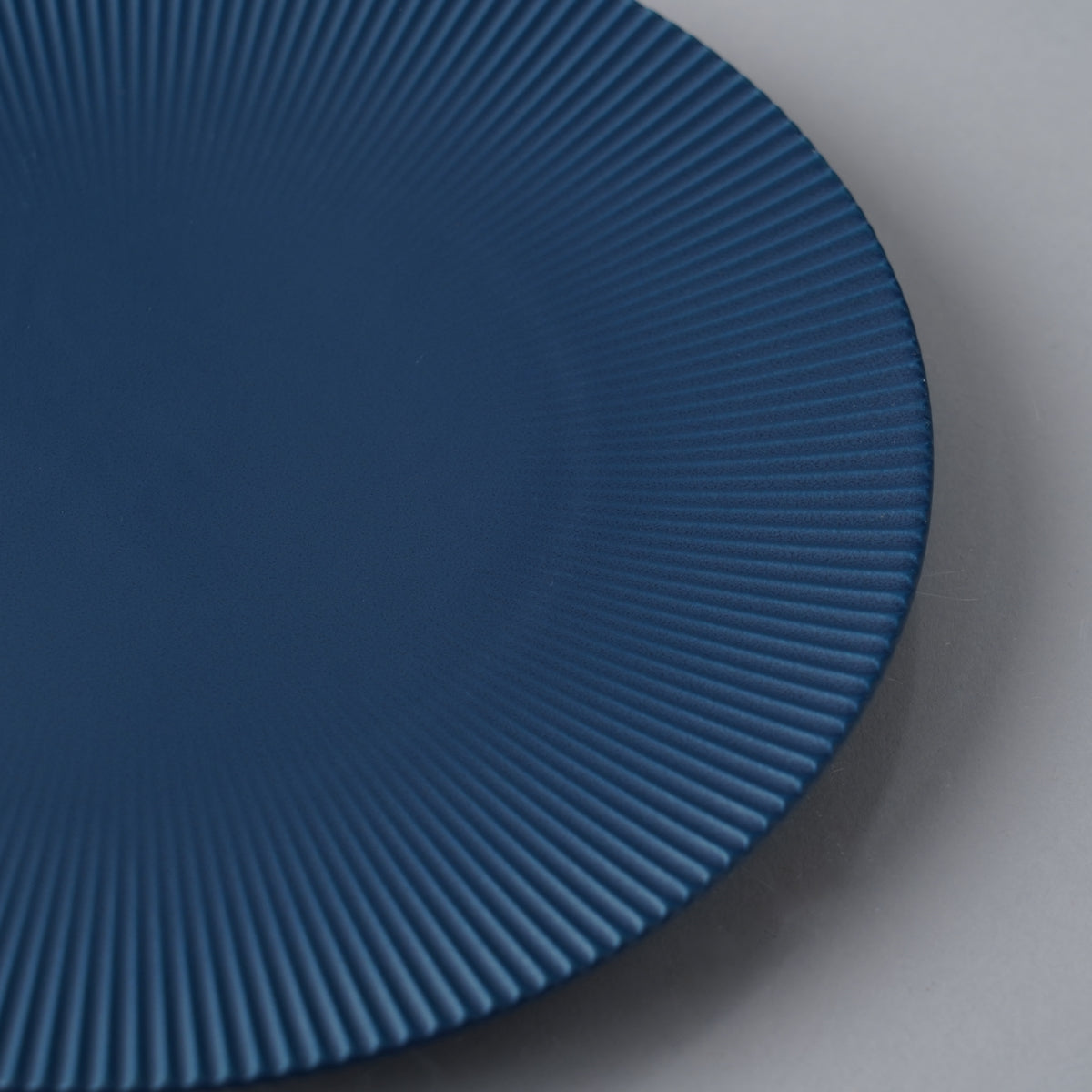 有田焼 ルリマット 鎬丸皿 プレート 20.5cm Riso Studio1156