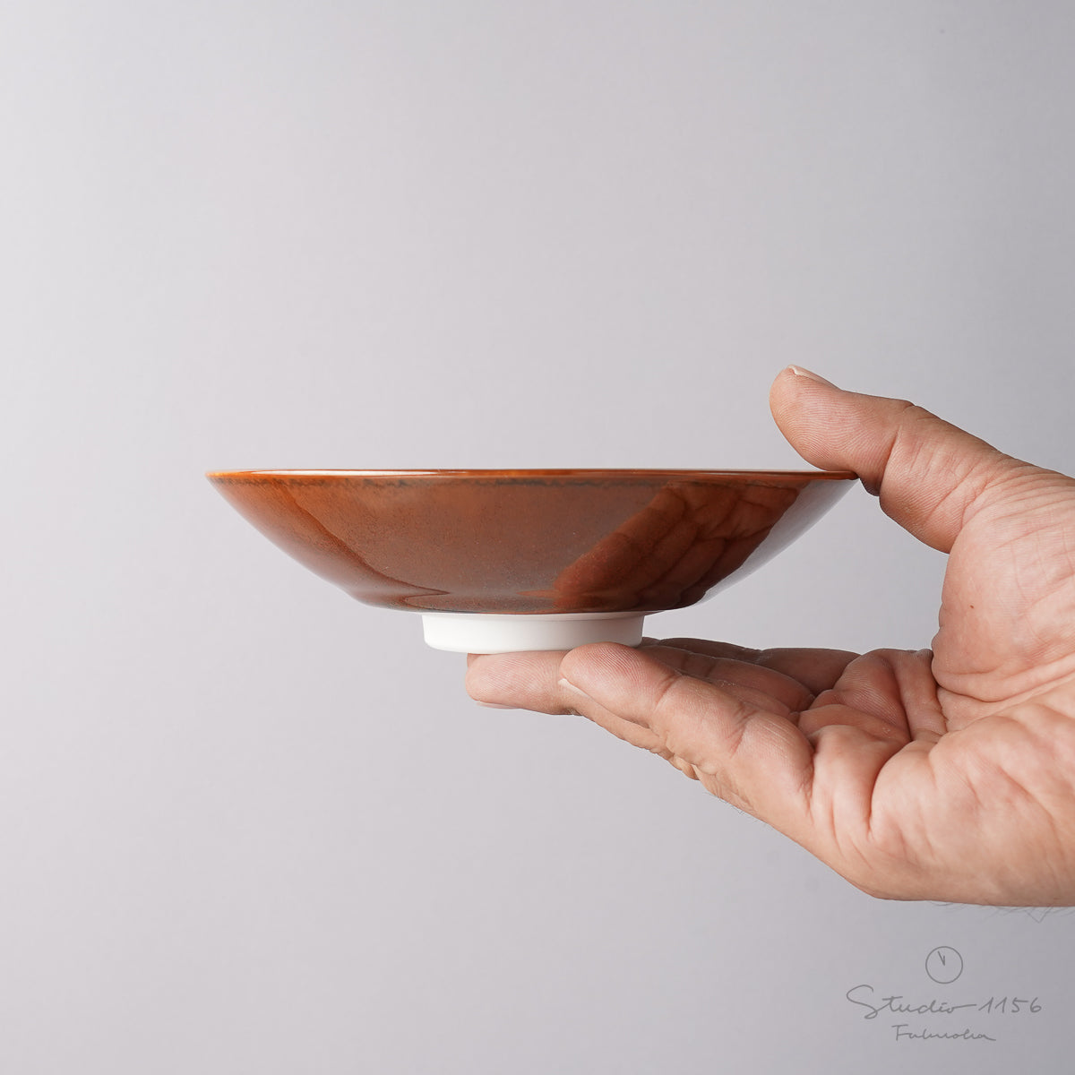 有田焼 轆轤挽 五寸丸皿 14.5cm Shinemon Studio1156