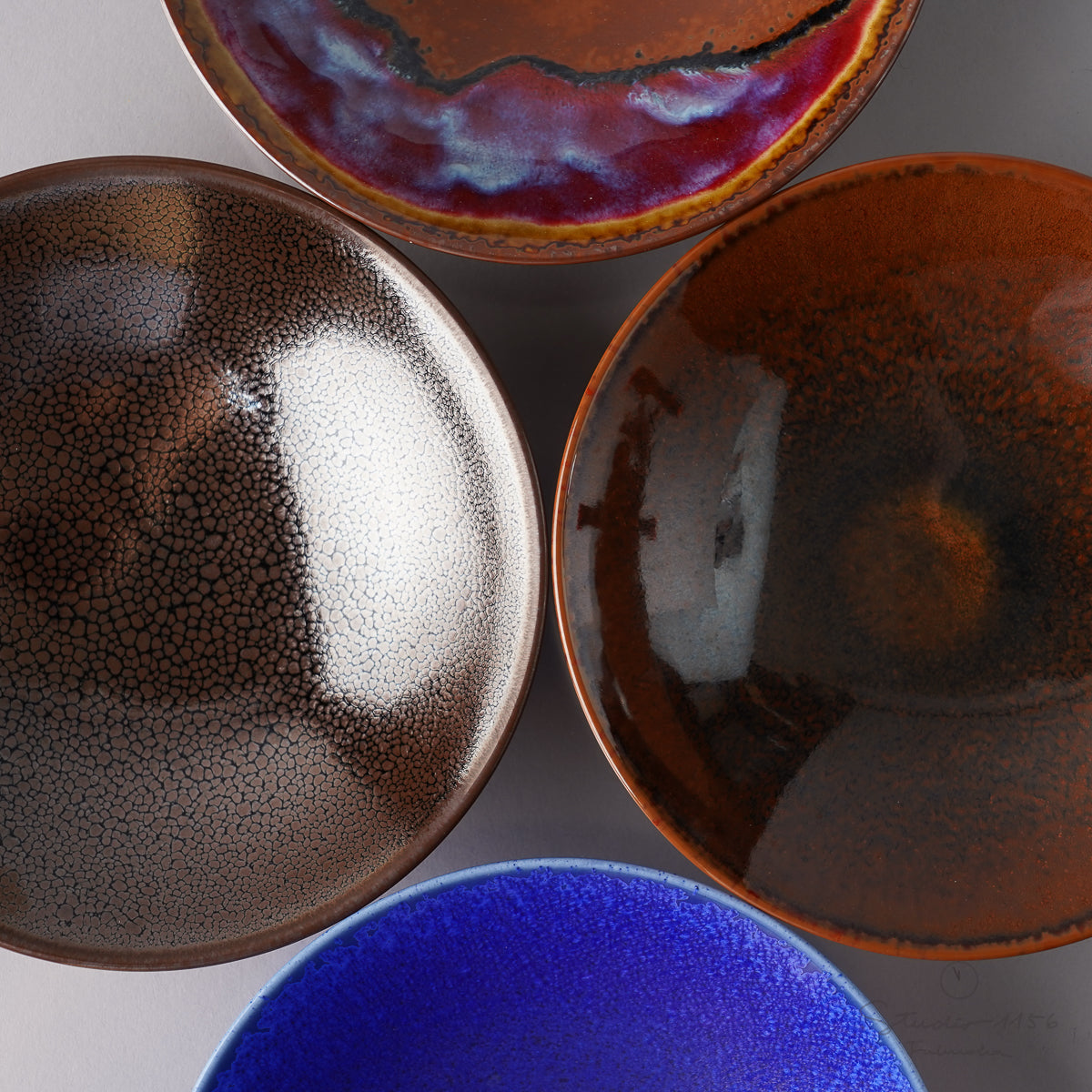 有田焼 轆轤挽 五寸丸皿 14.5cm Shinemon Studio1156