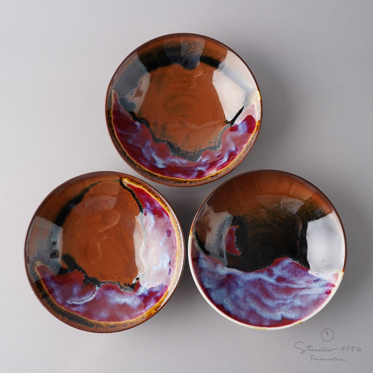 有田焼 轆轤挽 五寸丸皿 14.5cm Shinemon Studio1156