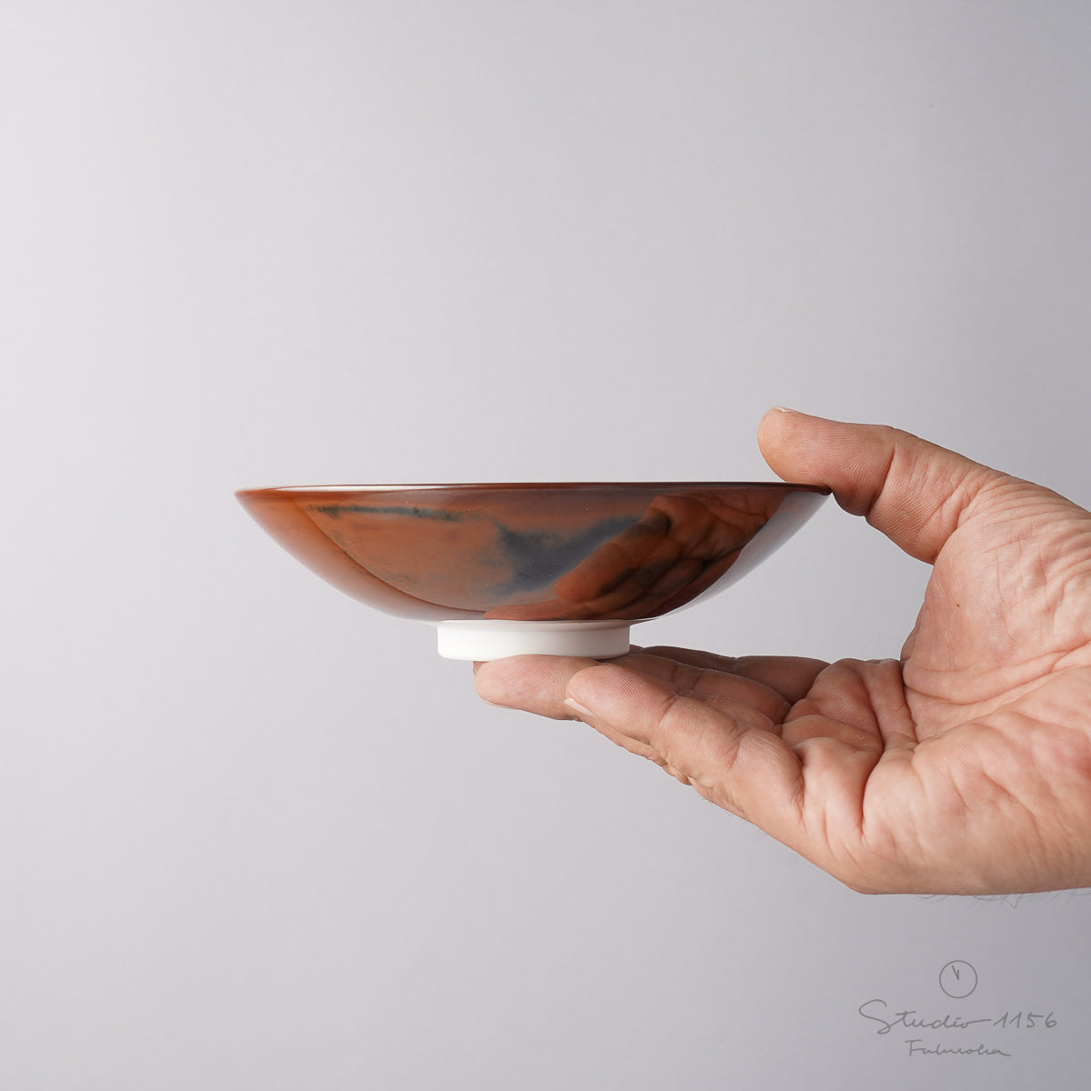 有田焼 轆轤挽 五寸丸皿 14.5cm Shinemon Studio1156